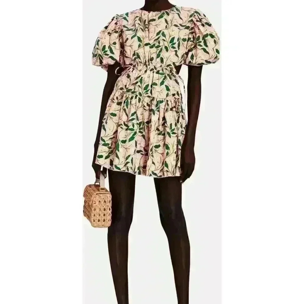 Agua by Agua Bendita Samba Floral Mini Dress, Size L Like New - Picture 3 of 8